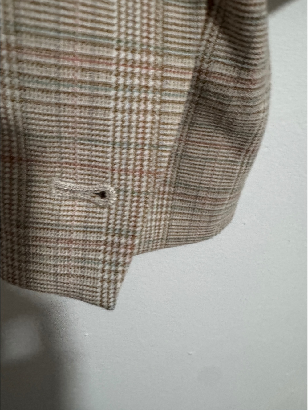 Tommy Hilfiger Plaid Cropped Blazer Jacket Women’s Size 6 Beige Preppy - Picture 4 of 7